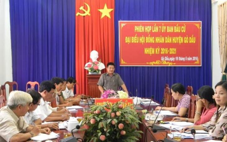 UBBC huyện Bến Cầu, Gò Dầu tiến hành phiên họp kiểm tra công tác bầu cử 